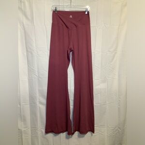 High-Waisted Burgundy Flare Pants